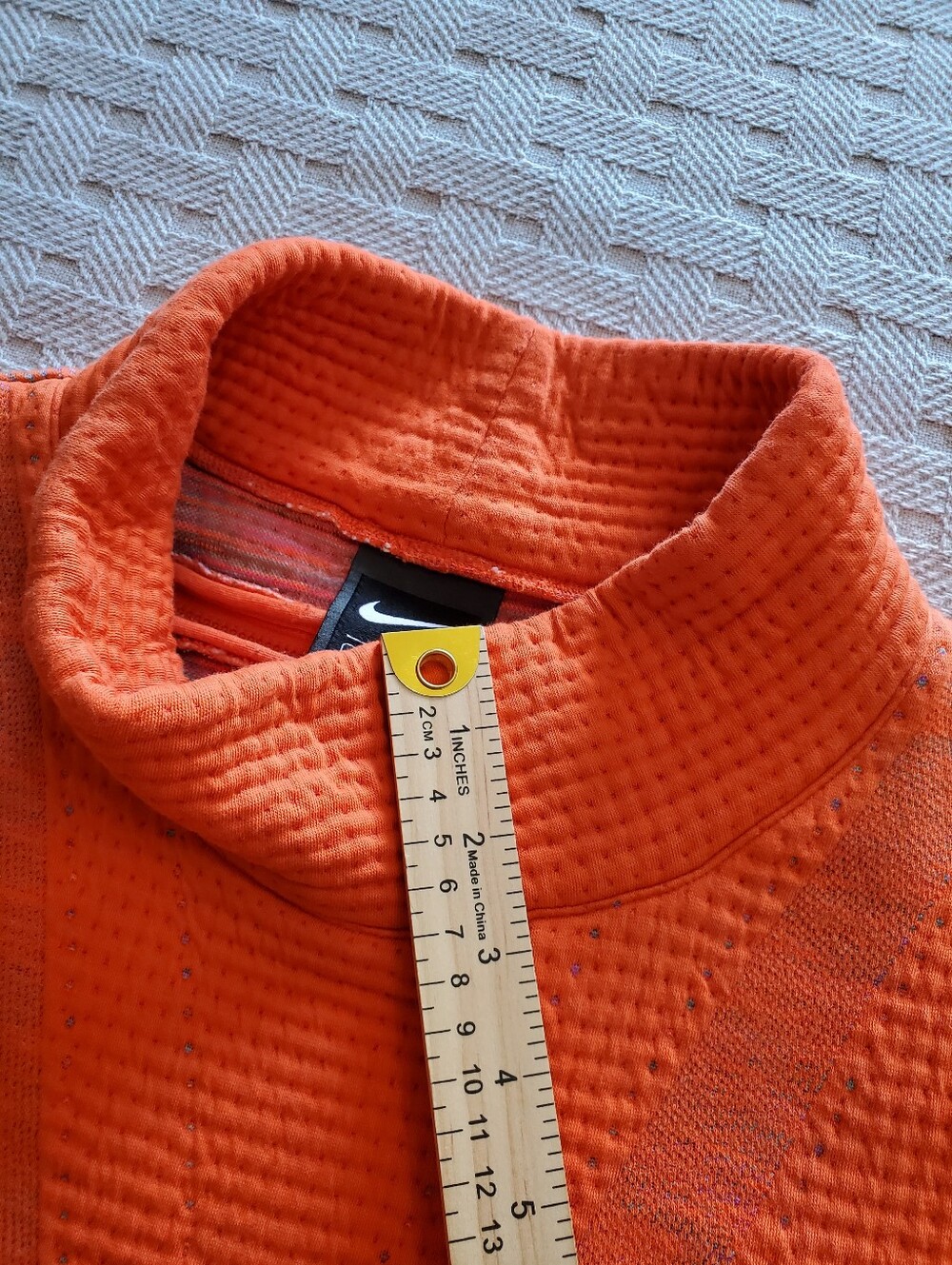Nike City Ready Mock Neck Tech Pack Oversized Running Sweatshirt Orange - Picture 12 of 15